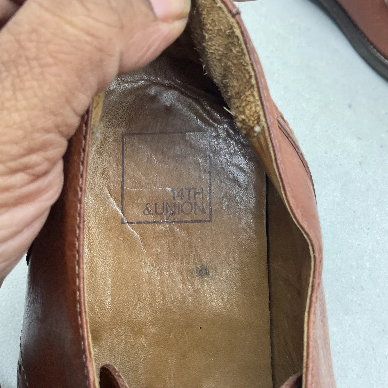 14th & Union Brown Oxford Dress Shoes Men's Leather Size 9.5M