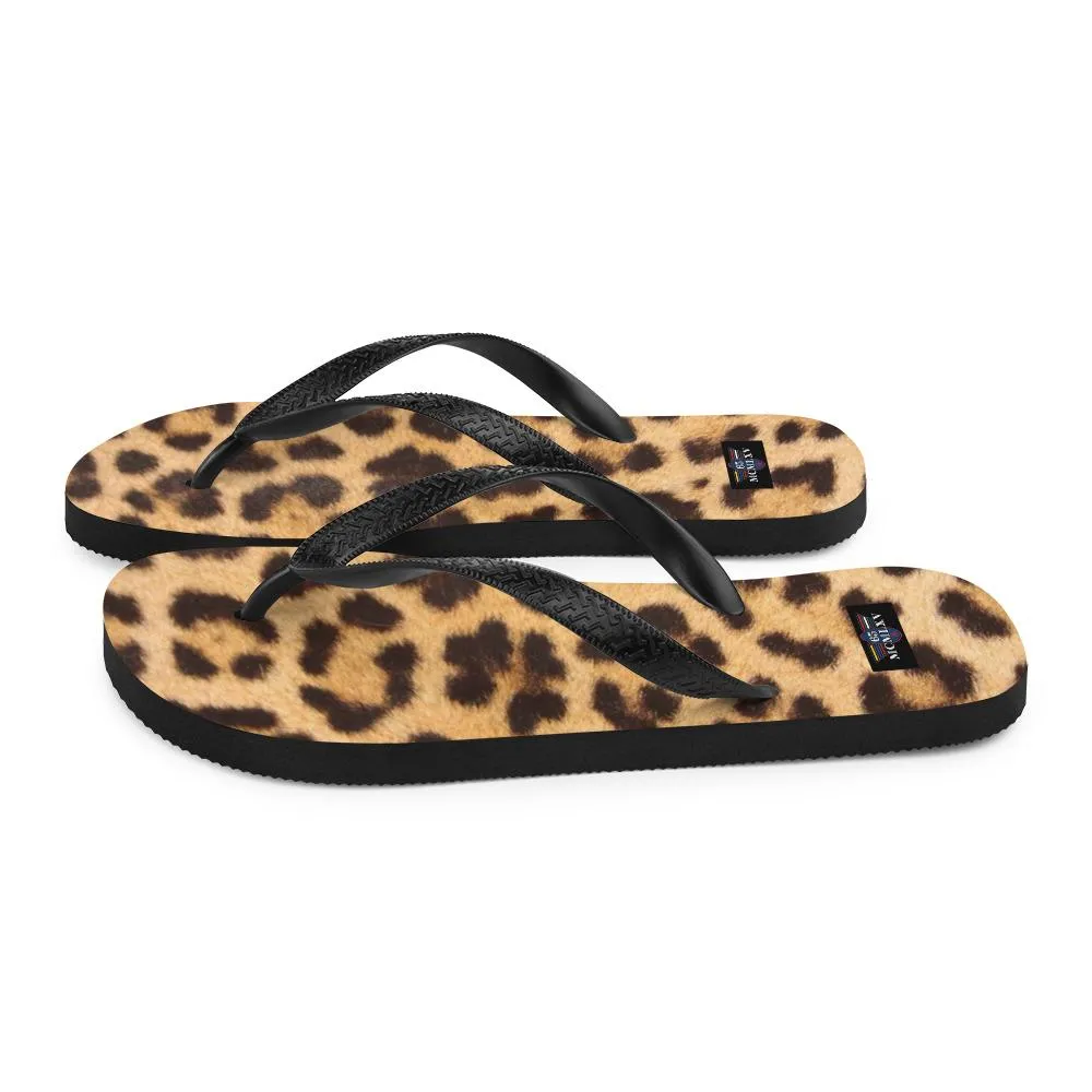 65 MCMLXV Unisex Jaguar Animal Print Flip-Flops