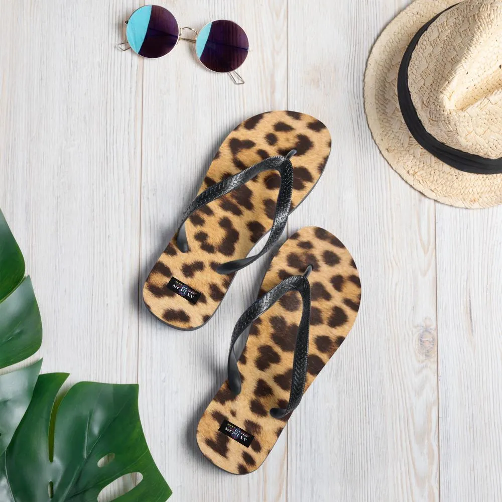 65 MCMLXV Unisex Jaguar Animal Print Flip-Flops