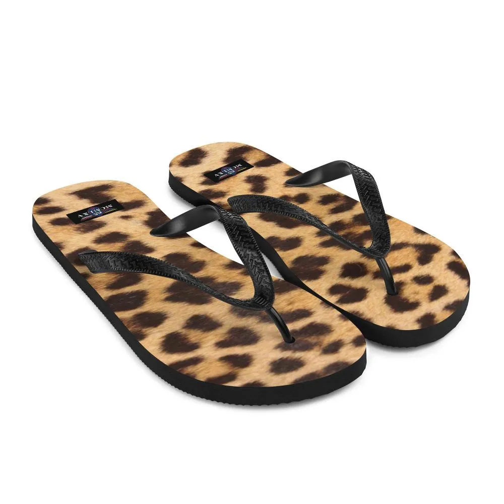 65 MCMLXV Unisex Jaguar Animal Print Flip-Flops