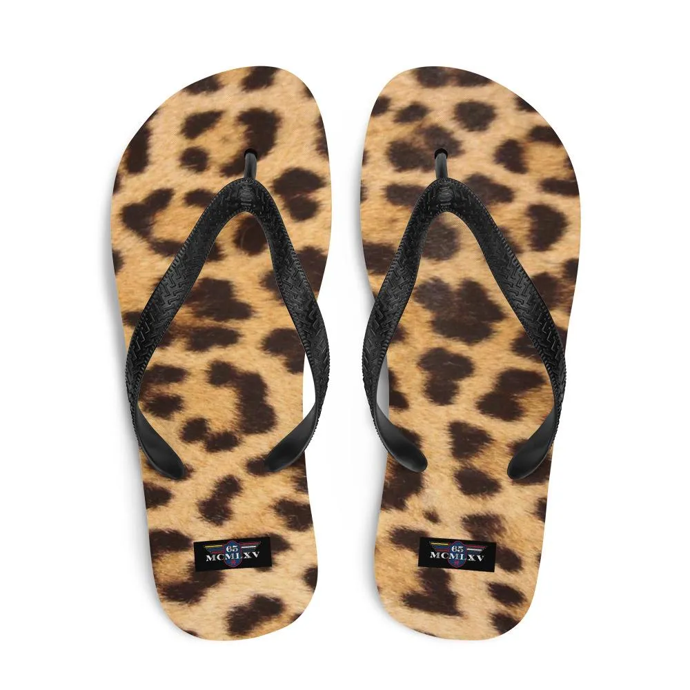 65 MCMLXV Unisex Jaguar Animal Print Flip-Flops