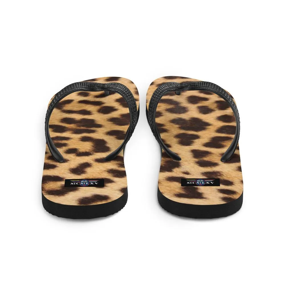 65 MCMLXV Unisex Jaguar Animal Print Flip-Flops