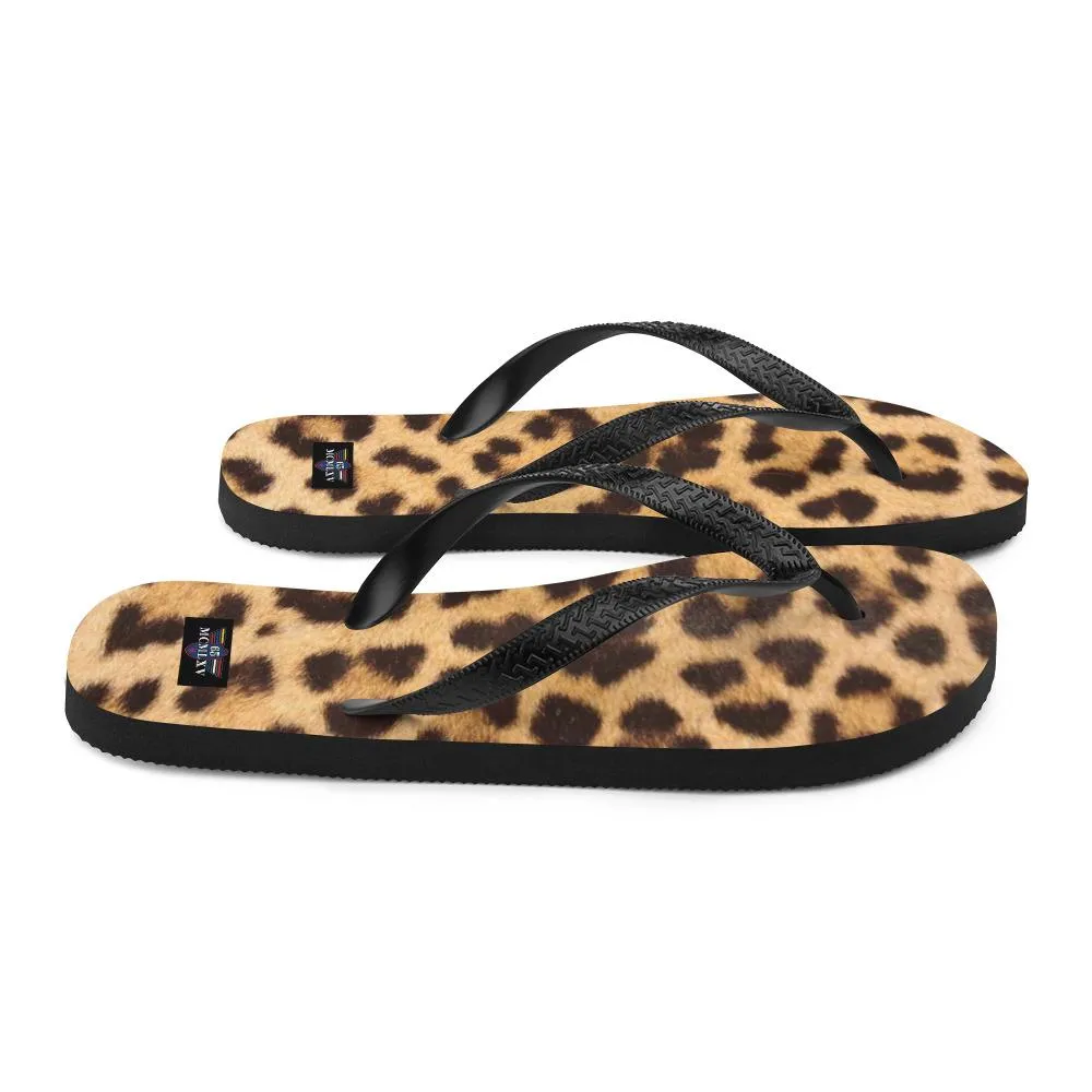 65 MCMLXV Unisex Jaguar Animal Print Flip-Flops