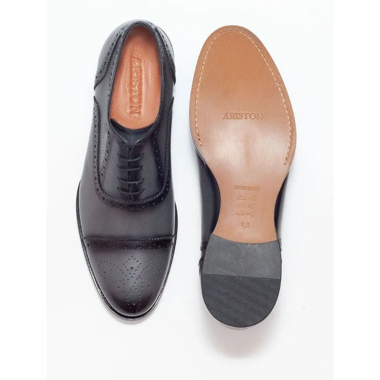 Ariston Boys Gray Oxford Lace-up Leather Dress Shoes