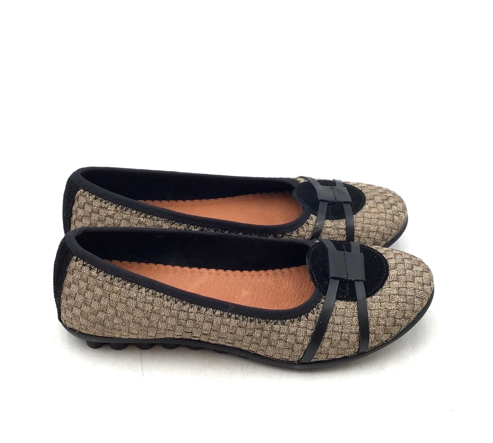 Bernie Mev Women's Beige Slip-On Round Toe Ballet Flats - Size EUR 38