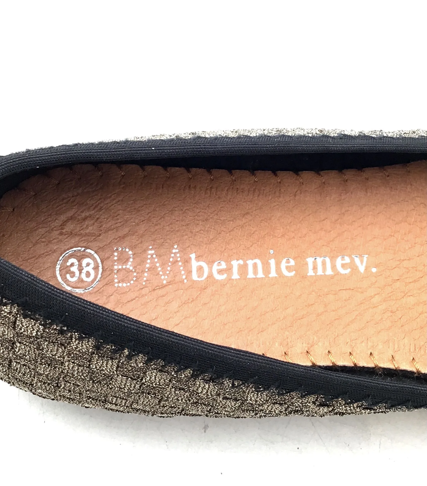 Bernie Mev Women's Beige Slip-On Round Toe Ballet Flats - Size EUR 38