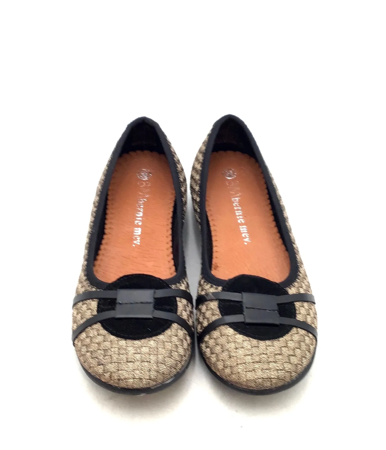 Bernie Mev Women's Beige Slip-On Round Toe Ballet Flats - Size EUR 38