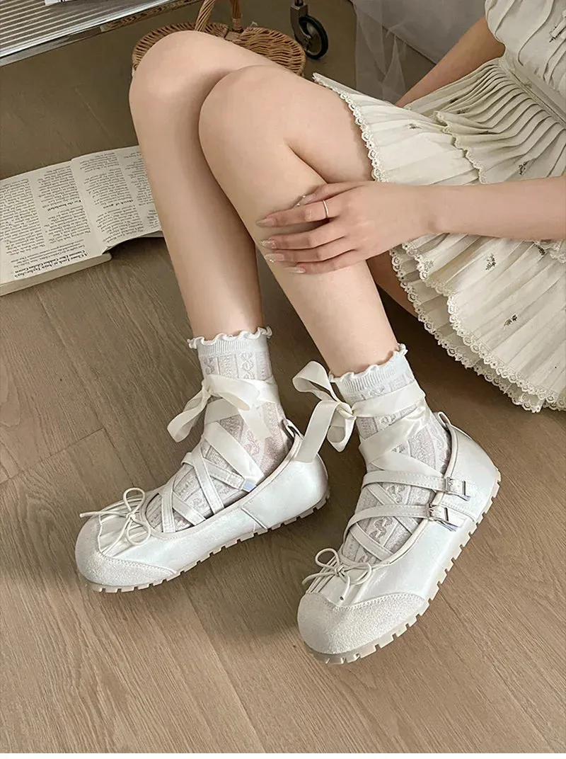 binfenxie New Spring Women Ballet Flats Fashion Elegant Round Toe Cross Strap Shoes Ladies Comfort Street Style Soft Sole Ballerinas Shoes