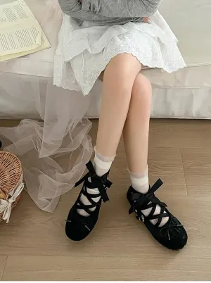 binfenxie New Spring Women Ballet Flats Fashion Elegant Round Toe Cross Strap Shoes Ladies Comfort Street Style Soft Sole Ballerinas Shoes
