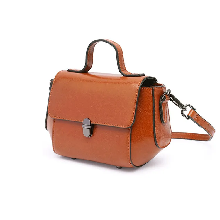 Black Leather Womens Crossbody Bags Leather Handbags for Women