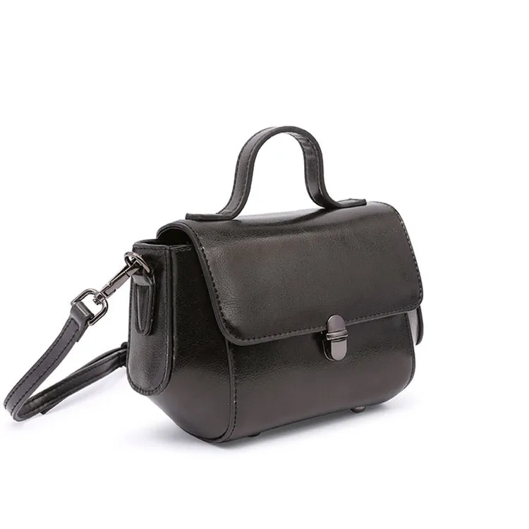 Black Leather Womens Crossbody Bags Leather Handbags for Women