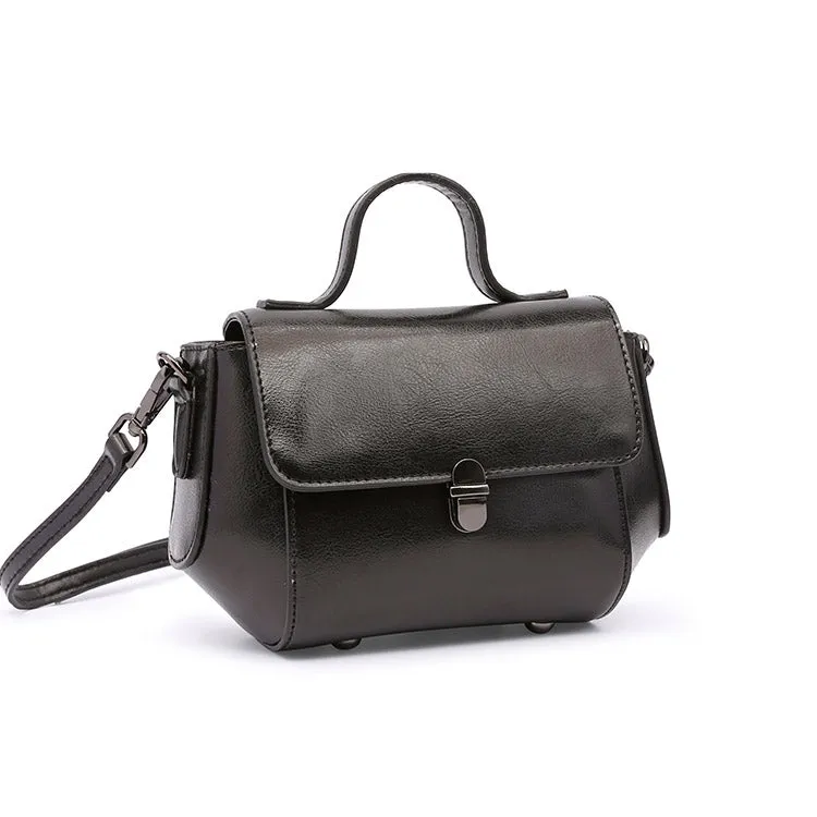 Black Leather Womens Crossbody Bags Leather Handbags for Women