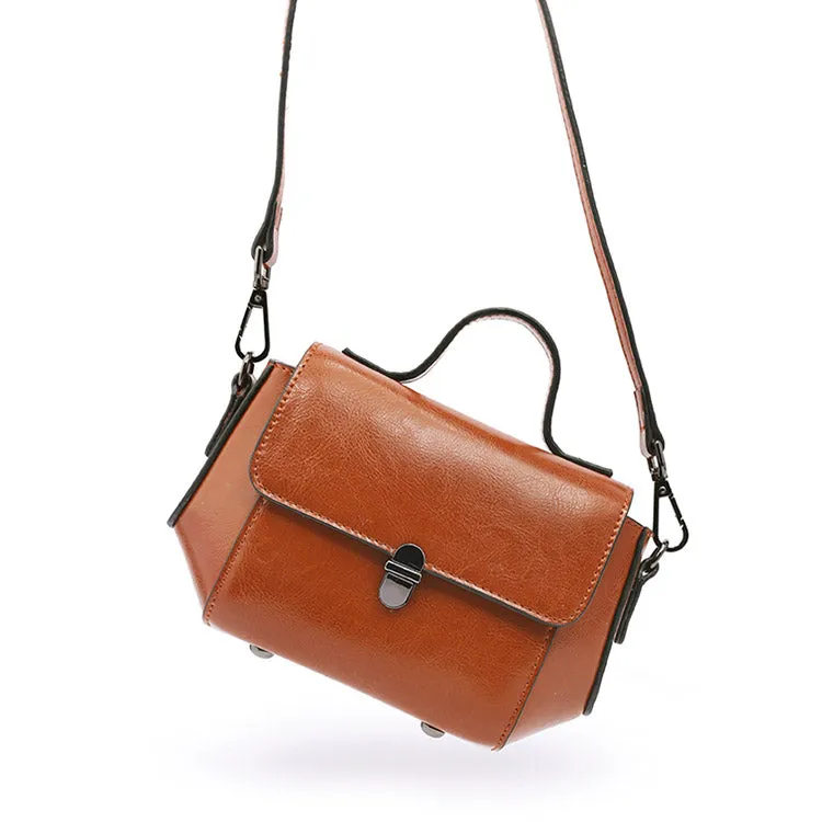 Black Leather Womens Crossbody Bags Leather Handbags for Women