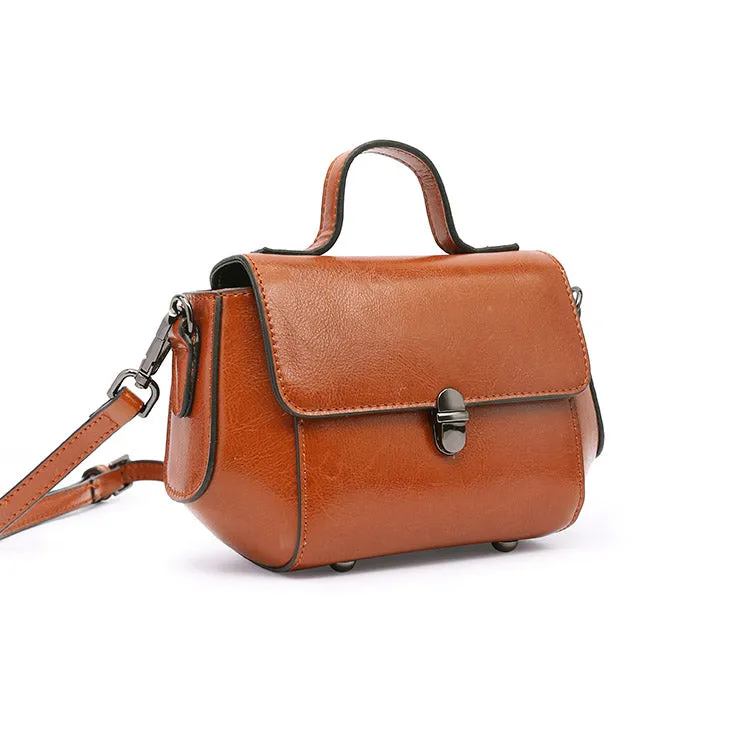 Black Leather Womens Crossbody Bags Leather Handbags for Women