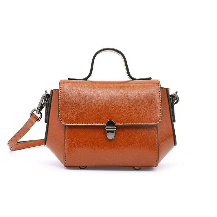 Black Leather Womens Crossbody Bags Leather Handbags for Women