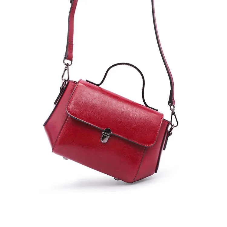 Black Leather Womens Crossbody Bags Leather Handbags for Women