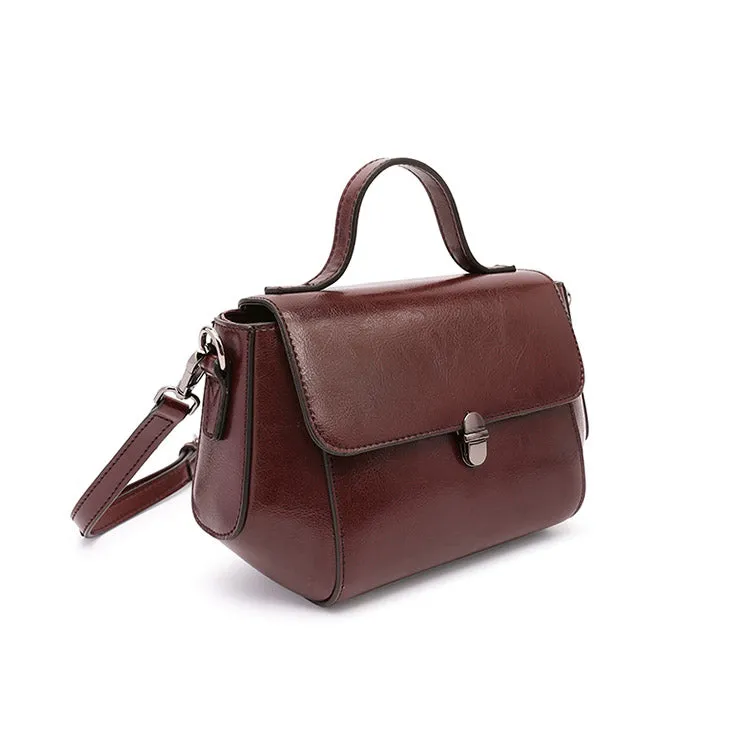 Black Leather Womens Crossbody Bags Leather Handbags for Women