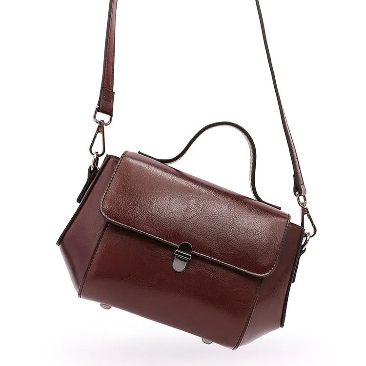 Black Leather Womens Crossbody Bags Leather Handbags for Women
