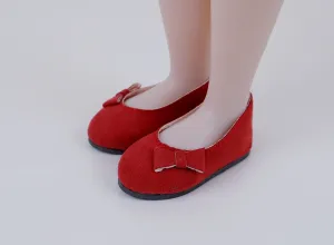 Bow Toe Ballet Flats - Suede Rust