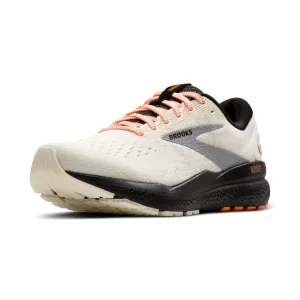 Brooks Women’s Ghost 16 Neutral Running Shoe - Ecru/Orange/Black - 8 Medium
