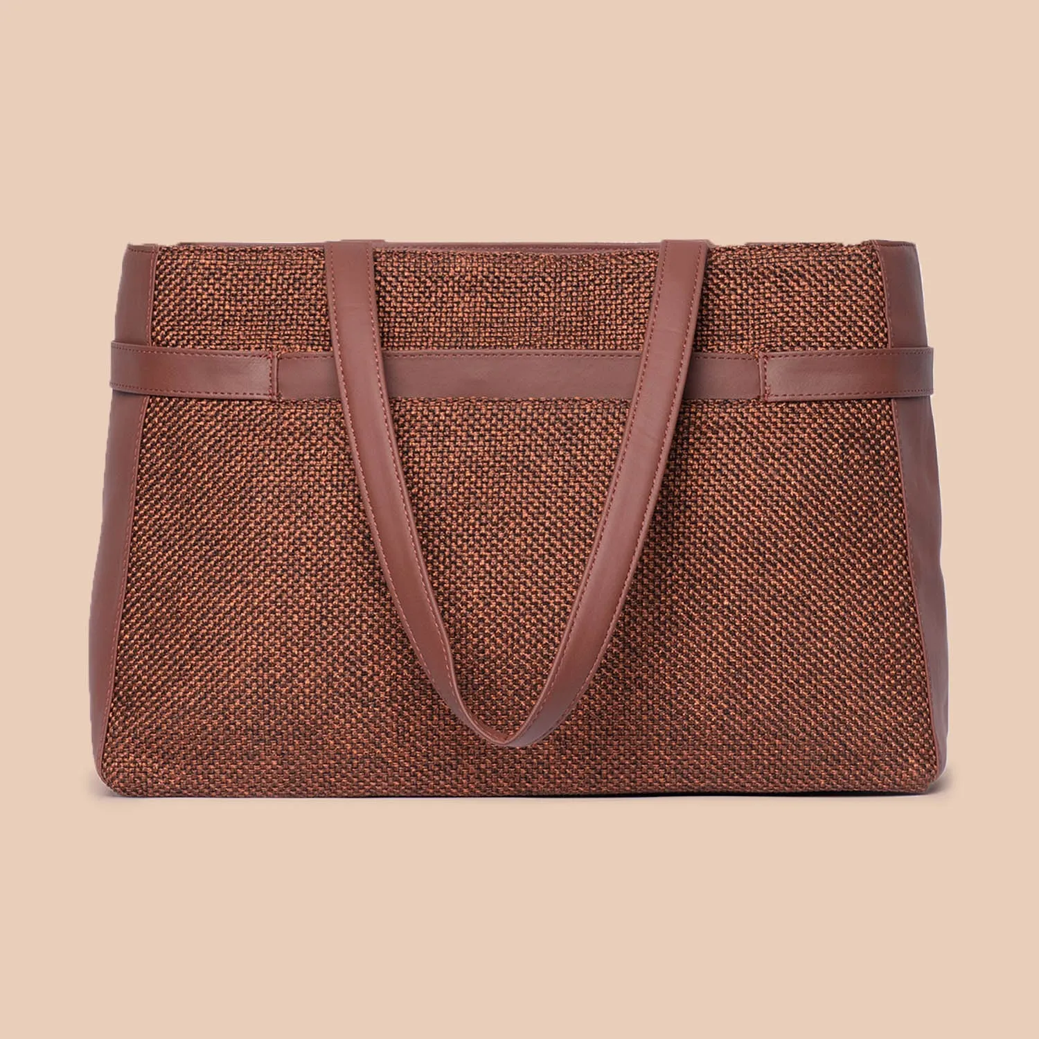 Brown Metal Statement Office Bag