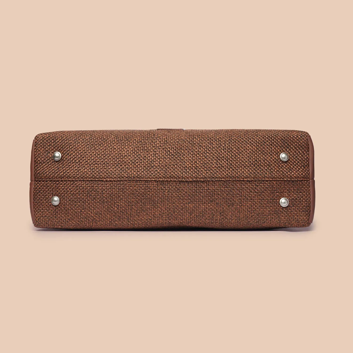 Brown Metal Statement Office Bag