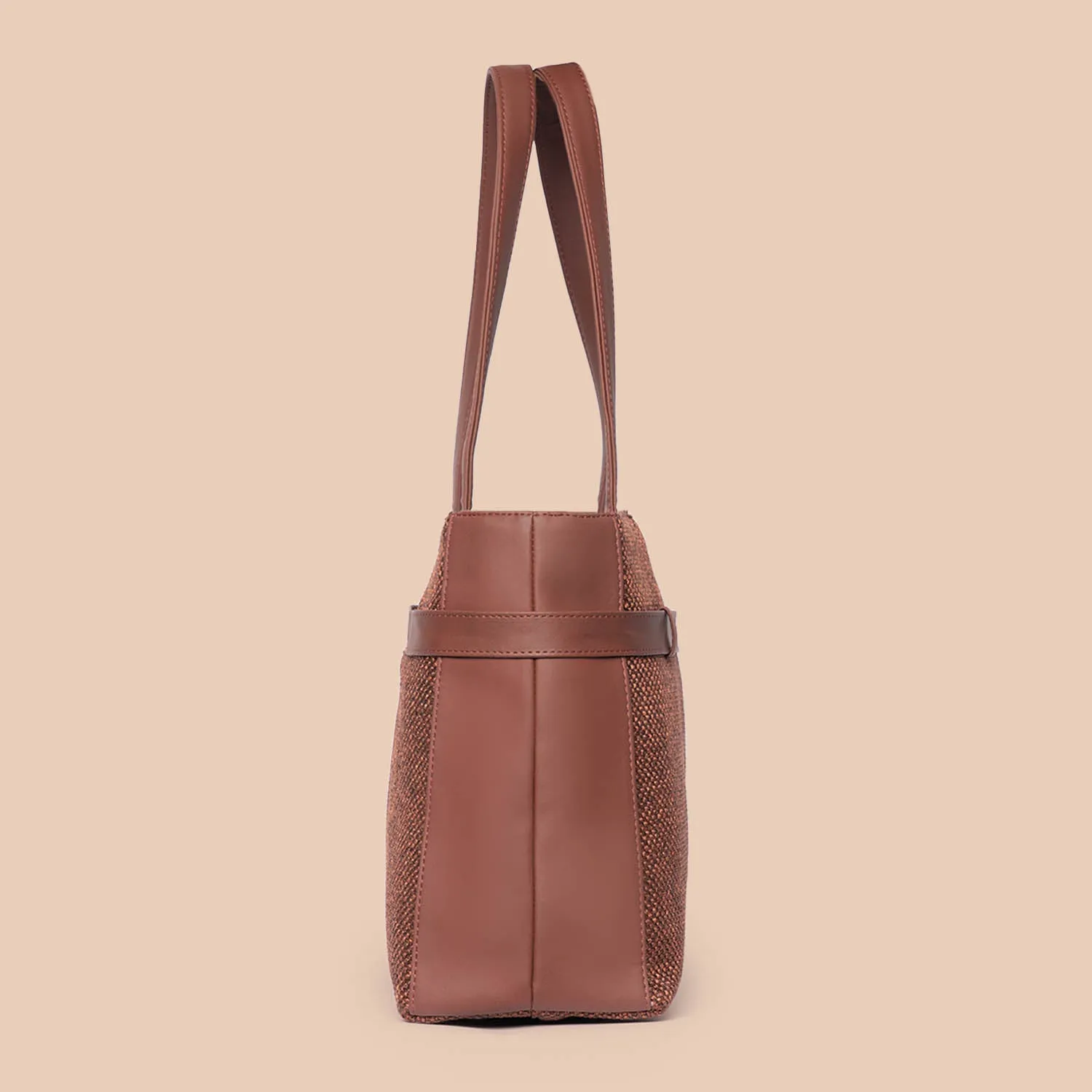 Brown Metal Statement Office Bag