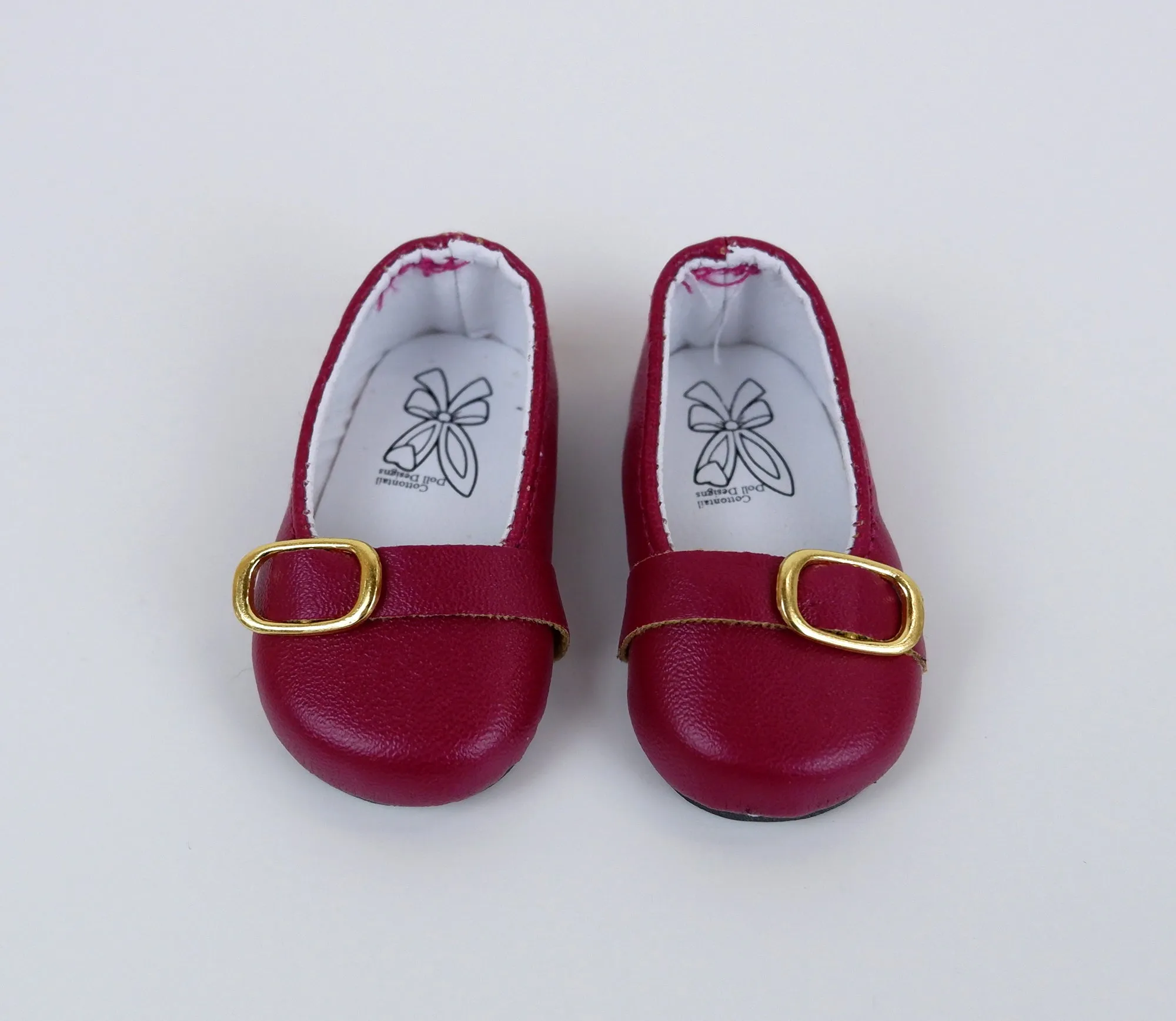 Buckle Ballet Flats - Wine