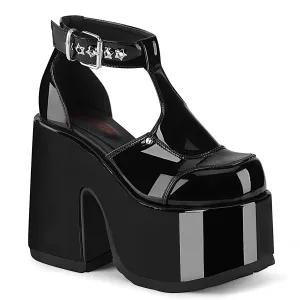 CAMEL-103 DemoniaCult Black Patent Sexy Women's Sandals (Alternative Footwear)