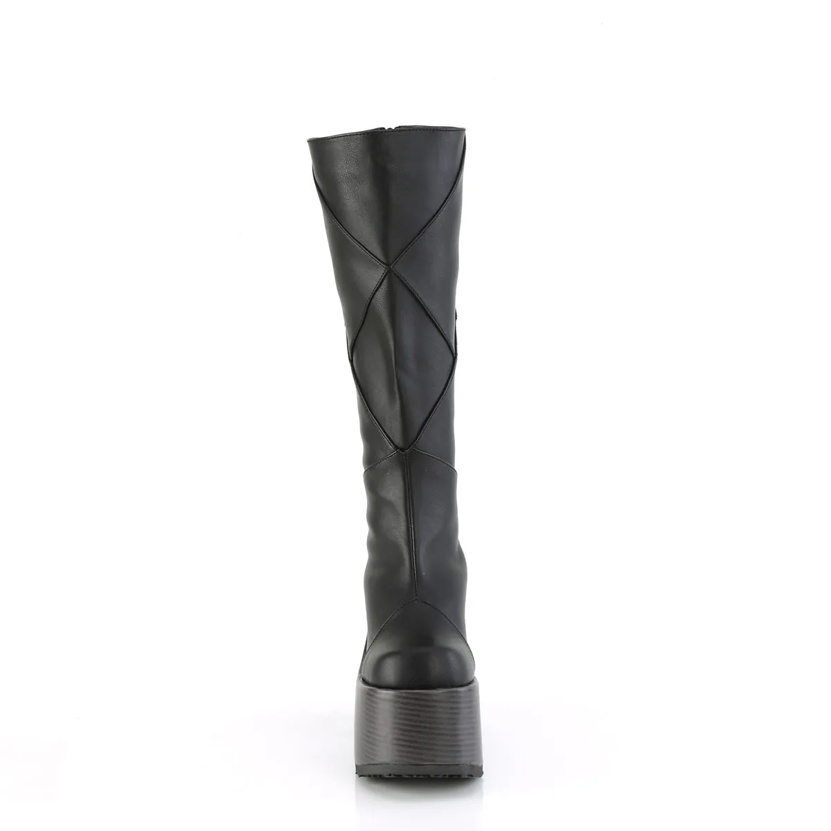 CAMEL-280 DemoniaCult Black Vegan Leather Sexy Women's Mid-Calf & Knee High Boots (Alternative Footwear)