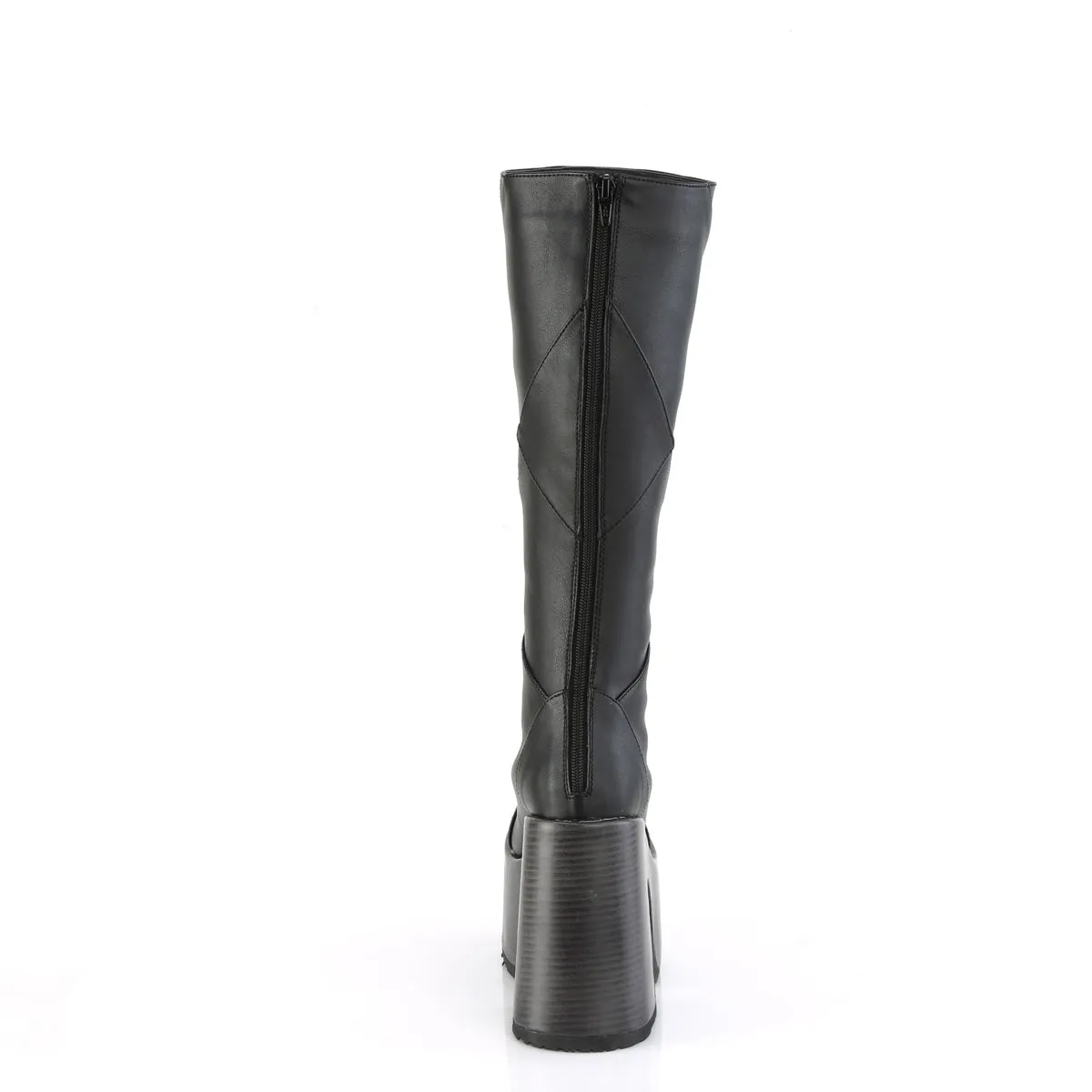 CAMEL-280 DemoniaCult Black Vegan Leather Sexy Women's Mid-Calf & Knee High Boots (Alternative Footwear)