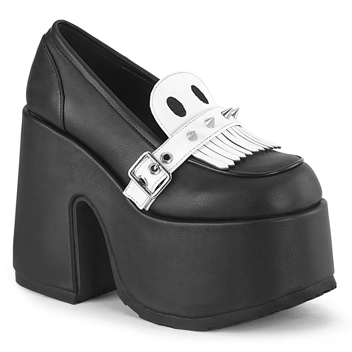 CAMEL-58 DemoniaCult Black Vegan Leather Sexy Women's Heels & Platform Shoes (Alternative Footwear)
