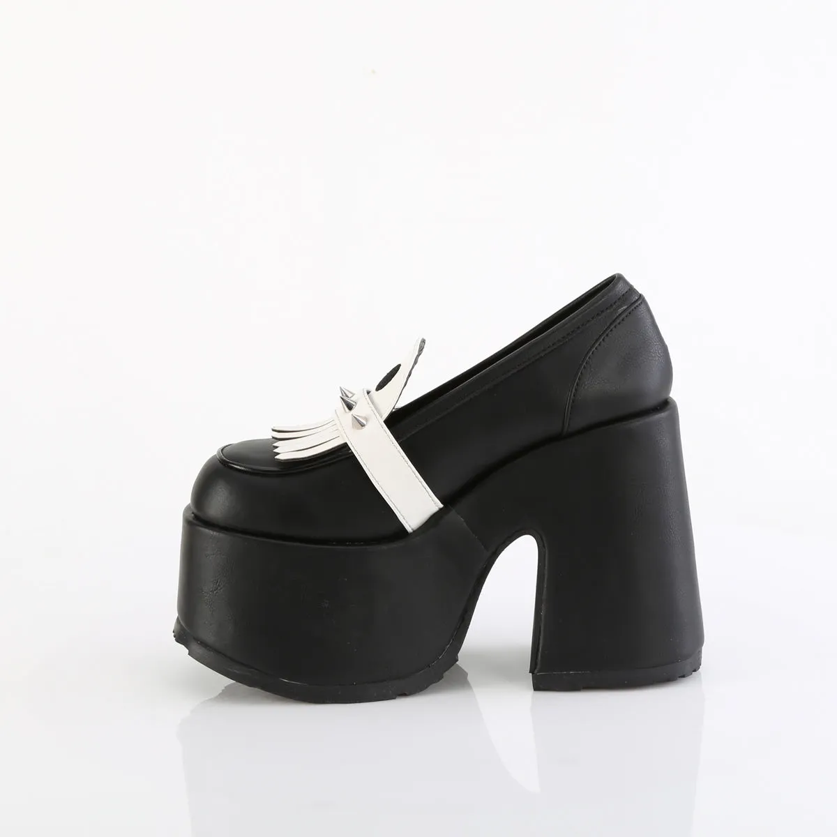 CAMEL-58 DemoniaCult Black Vegan Leather Sexy Women's Heels & Platform Shoes (Alternative Footwear)