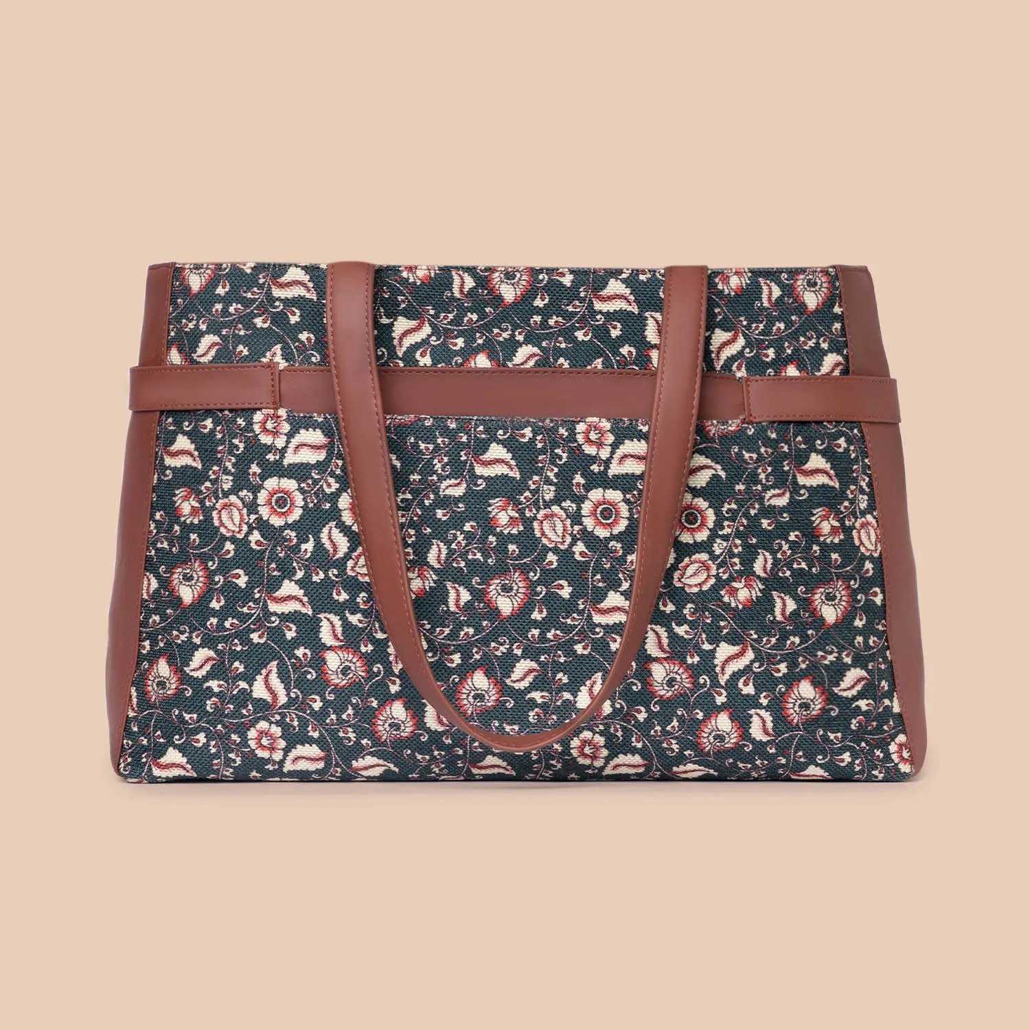 Chittoor Blue Kalamkari Statement Office Bag