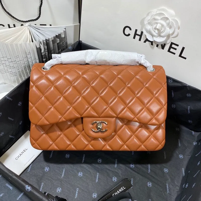 CHLLarge Classic Handbag Silver Hardware Brown For Women, Women&#8217;s Handbags, Shoulder Bags 11.8in/30cm