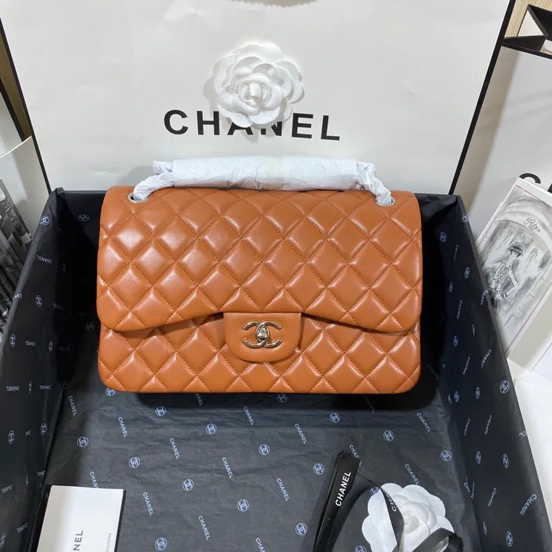 CHLLarge Classic Handbag Silver Hardware Brown For Women, Women&#8217;s Handbags, Shoulder Bags 11.8in/30cm