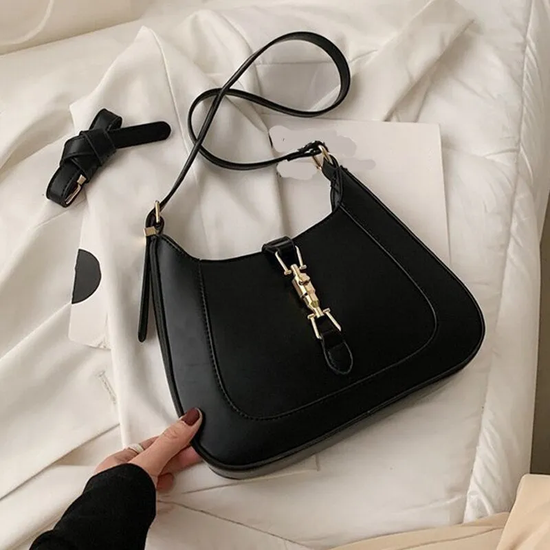 Christmas Gift 2021 Women's Retro Fashion Baguette Bags Underarm One-Shoulder Messenger Bags Large Capacity Handbags For Spring Summer