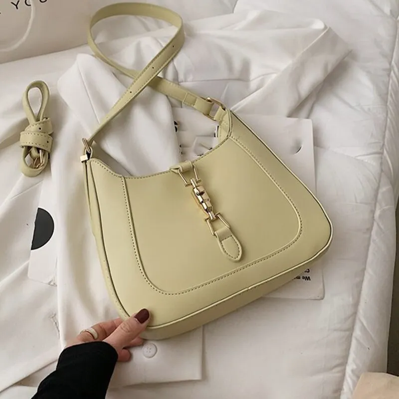 Christmas Gift 2021 Women's Retro Fashion Baguette Bags Underarm One-Shoulder Messenger Bags Large Capacity Handbags For Spring Summer
