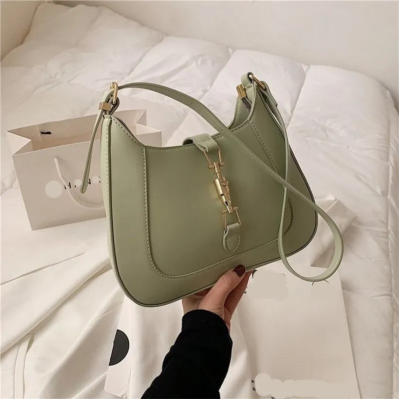 Christmas Gift 2021 Women's Retro Fashion Baguette Bags Underarm One-Shoulder Messenger Bags Large Capacity Handbags For Spring Summer