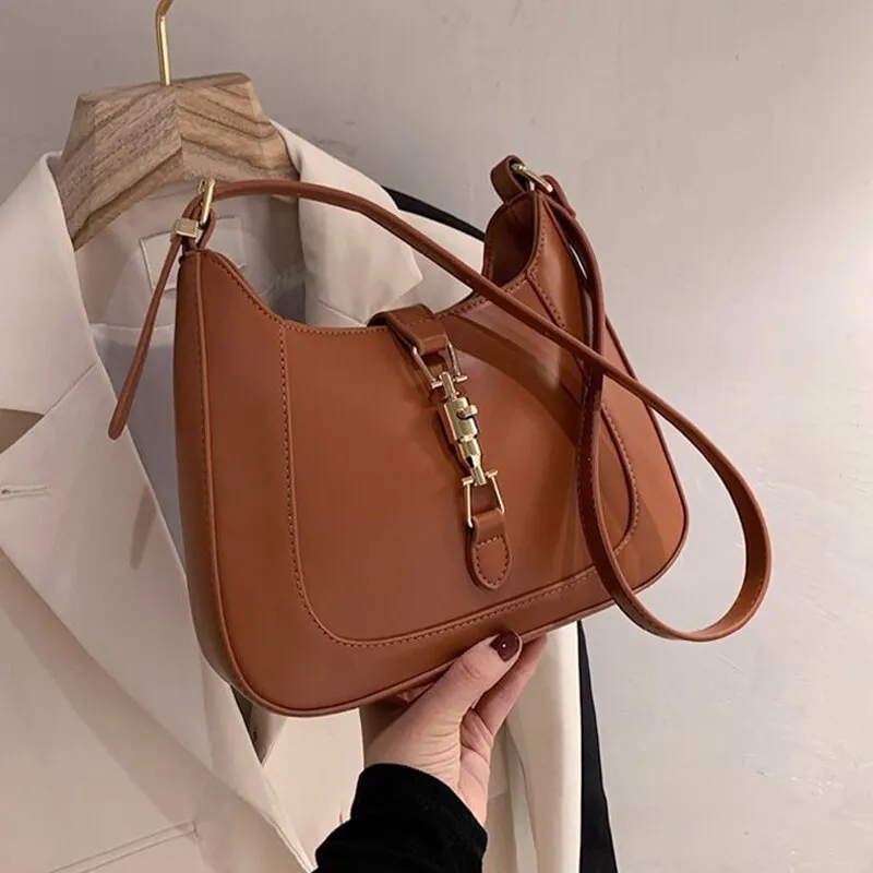 Christmas Gift 2021 Women's Retro Fashion Baguette Bags Underarm One-Shoulder Messenger Bags Large Capacity Handbags For Spring Summer