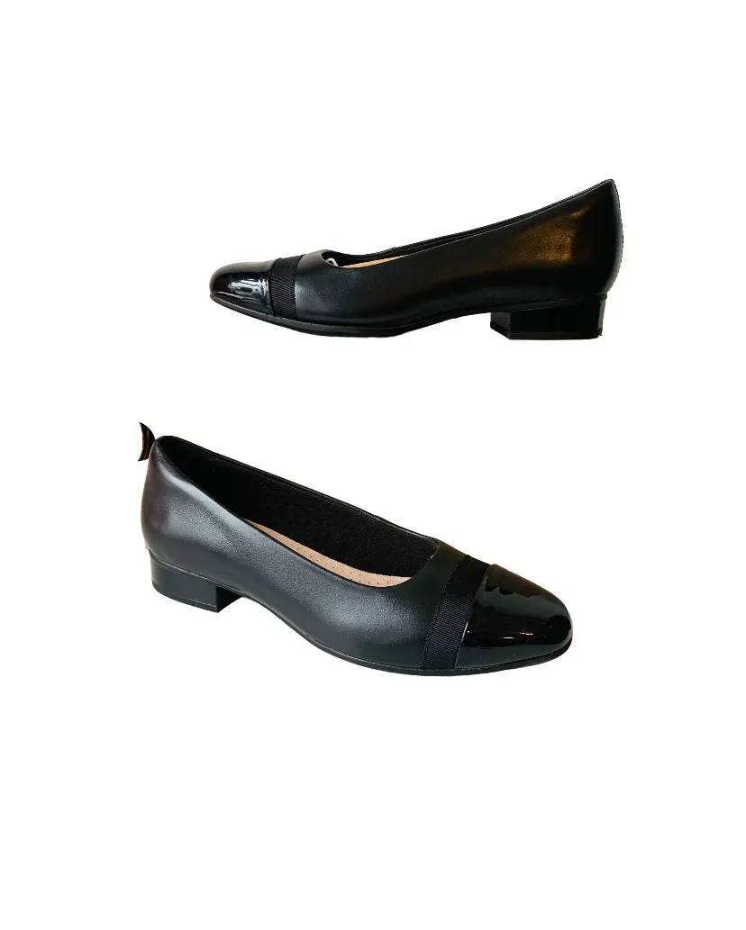 Clark’s Collection Women’s Juliet Monte Flats In Black /Patent Size 10 New in Box