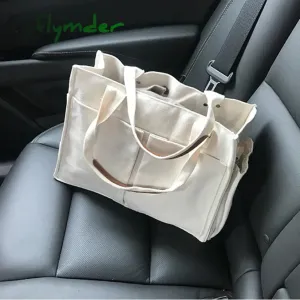 Cyflymder casual canvas large capacity tote women handbags designer wide strap shoulder crossbody bags lady shopper bag female big purses