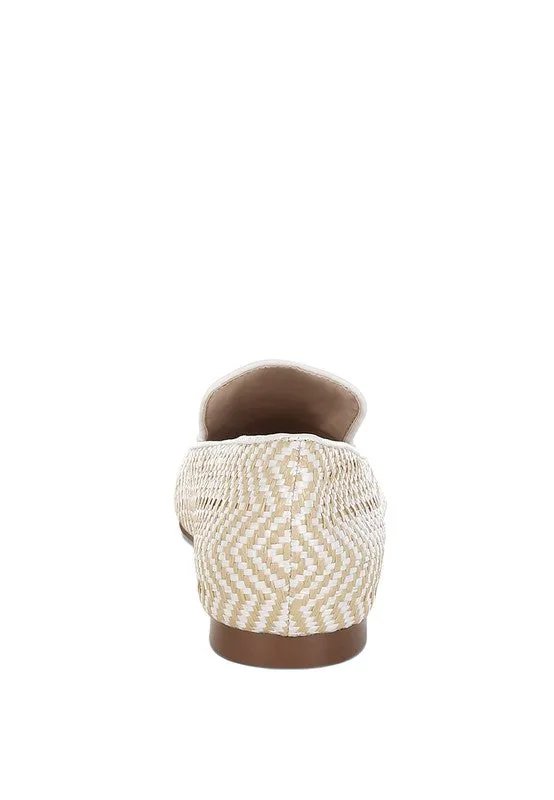 Dara Raffia Tassels Detail Loafers