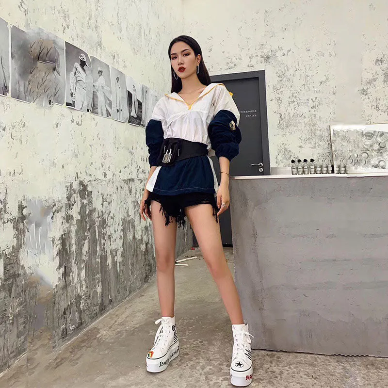 DONNA JENNIFER BAZAAR VOGUE GRAFFITI STYLE CHUNKY PLATFORM LEATHER WOMEN SHOES