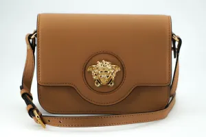 Elegant Calf Leather Shoulder Bag in Brown
