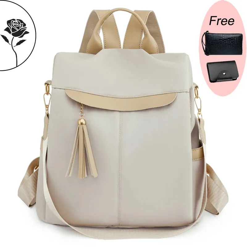 Fashion Anti-theft Women Backpacks Nylon Cloth Shoulder Bags
