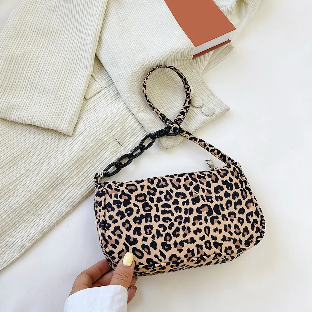 Fashion Cow Milk Print Underarm Shoulder Bags Nylon Women Handbag Totes Female Casual Popular Simple Female Daily Top-handle Bag