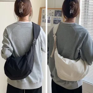 Fashion Large Capacity Nylon Satchel Shoulder Bag Comfort Wide Strap Crossbody Bags