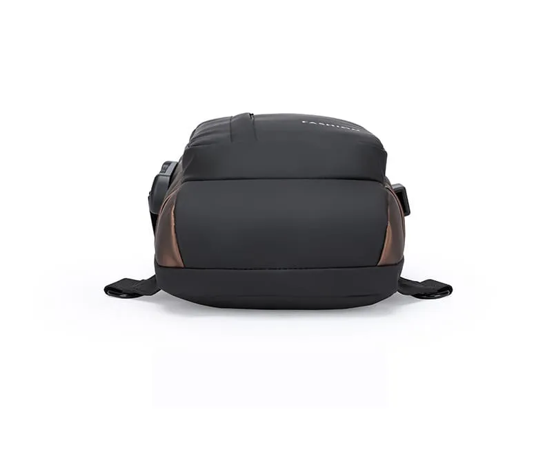 Fashion Men Sling Bag Pack with Lock Waterproof Anti-Theft Chest Bag with USB Charging Port Shoulder Bag Body Backpack with TSA Lock