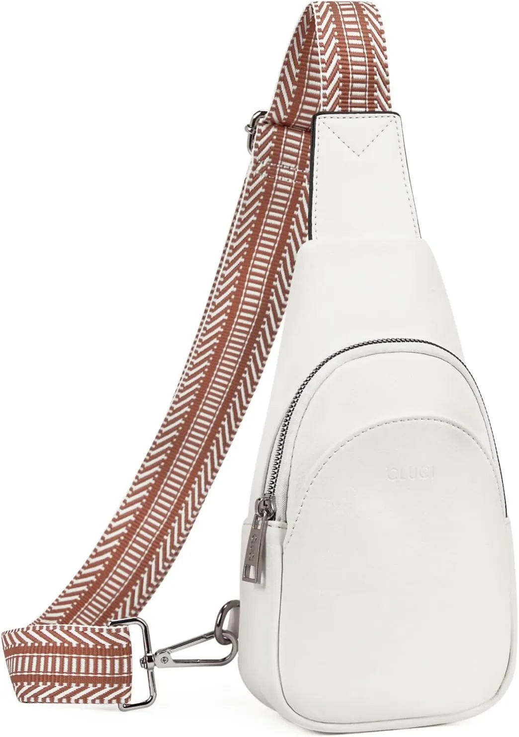 Faux Leather Dark Brown Crossbody Travel Sling Bag